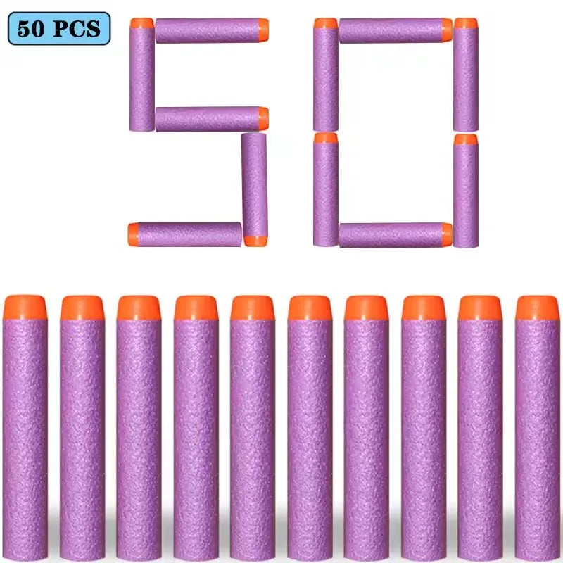 100/50PCS 7.2cm Foam Refill Darts for Nerf N-Strike Elite Blasters – Soft Bullet Toy Gun Accessories for Kids