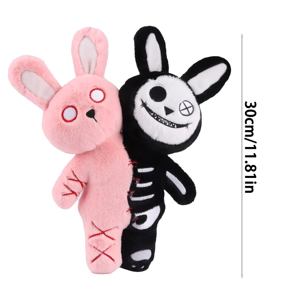 Halloween Double-Headed Skull Rabbit Plush Toy – Grimace Doll, Creative Holiday Gift for Children