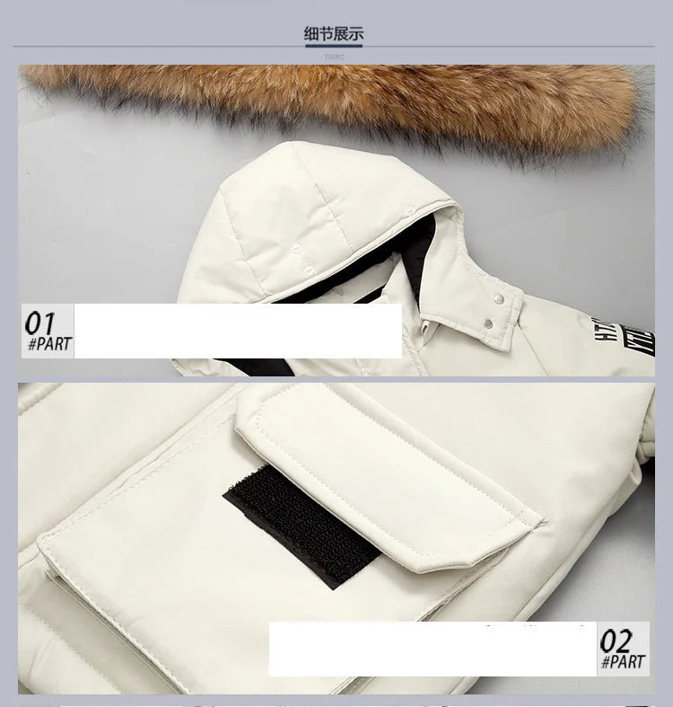 Children’s Winter Clothing Set – Baby Down Jacket Parka & Thick Snowsuit for Boys and Girls