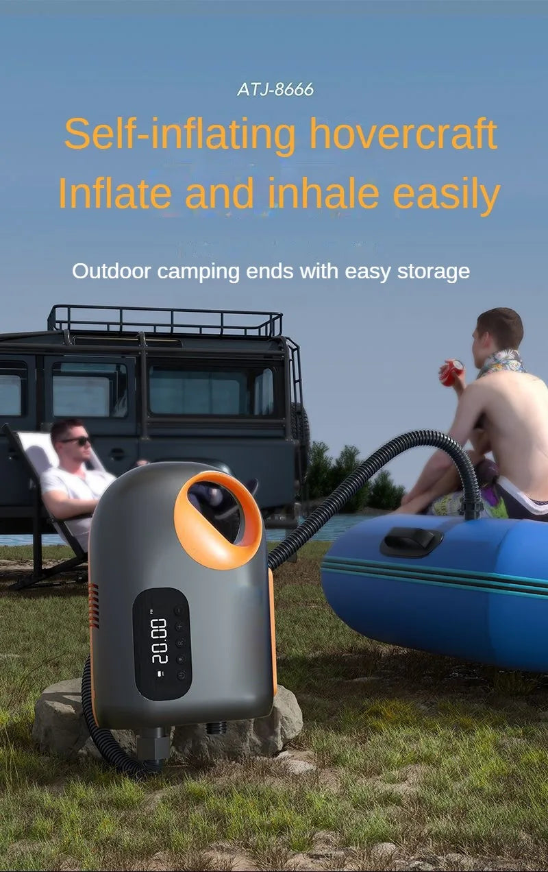 LEIBOO 20PSI DC Electric Air Pump – High-Speed Compressor for Inflatable SUP, Paddle Board, Airbed, Boat & Kayak