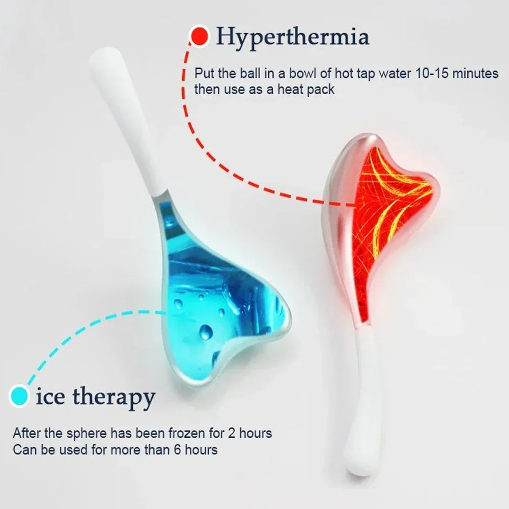 Ice Globes for Face — Luxury Rose Gold Cryo Sticks, Cold & Heat Relief Facial Massage Roller, Beauty Tool & Birthday Gift