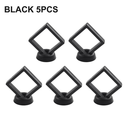 3D Floating Jewelry & Coin Display Frame – Clear Stand for Rings, Pendants, and Gemstones