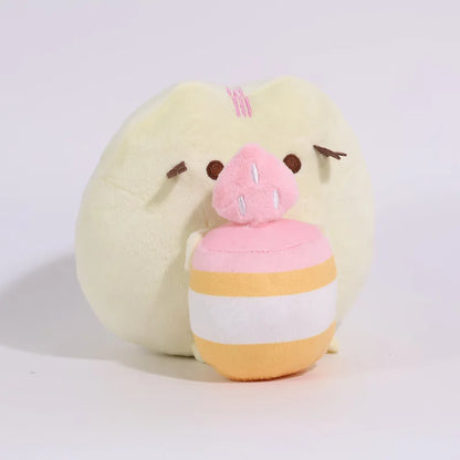 Pusheen Kawaii Cat Plush Toy - Cute Donut, Unicorn, Ice Cream, Pizza, and Cake Stuffed Animal for Gifts and Room Decor