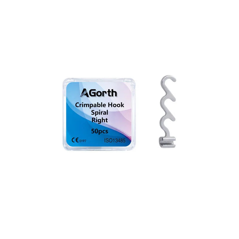 50Pcs Orthodontic Crimpable Hooks Set – Bondable Sliding Long & Short Dental Archwire Bracket Hooks Multi-Function Kit