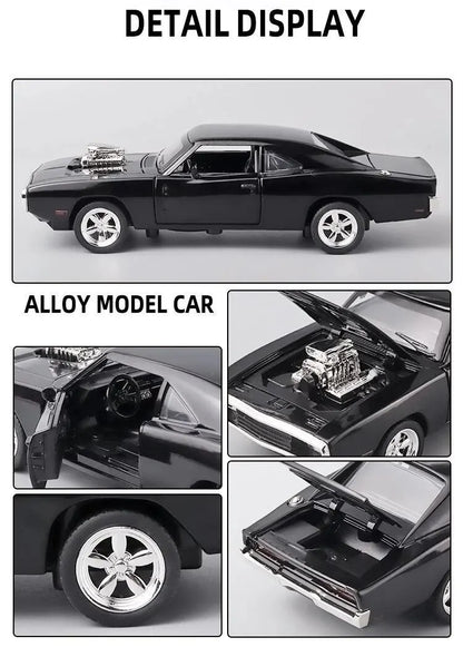 1:32 1970 Charger Alloy Diecast Model Car – Pull-Back Mini Vehicle Toy for Kids & Collectors