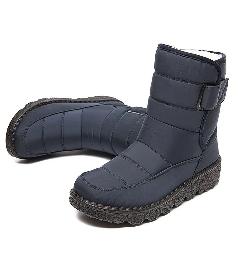 2024 Women's Winter Snow Boots – Waterproof, Warm Fur Ankle Boots in Korean Style