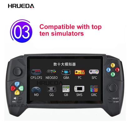 7.0" Retro Handheld Game Console - Dual Joysticks Classic Gaming Player for PS1, GBA, NES & FC Games