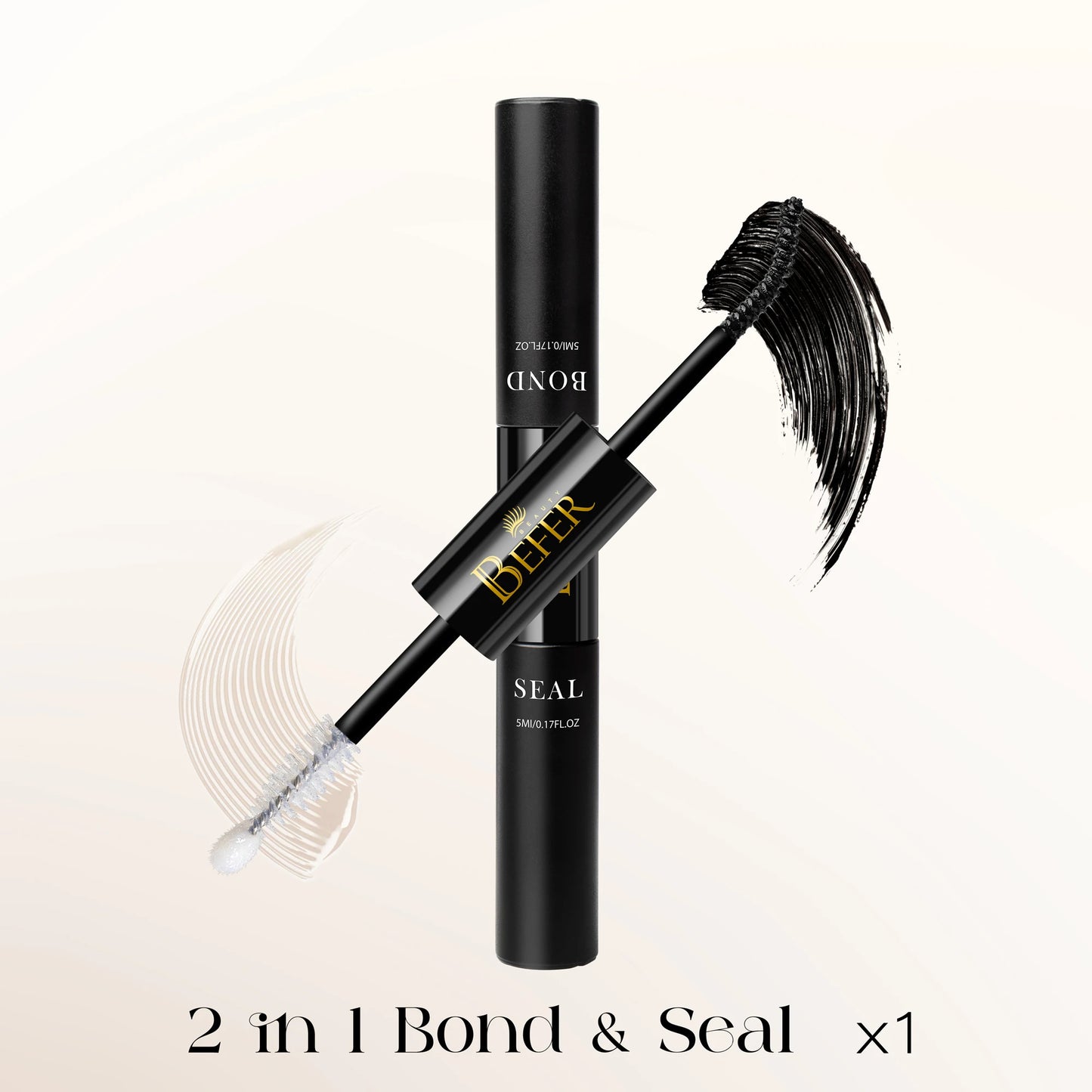 BEFER 2-in-1 Eyelash Glue & Remover — Waterproof Lash Adhesive for Strong, Long-Lasting Eyelashes