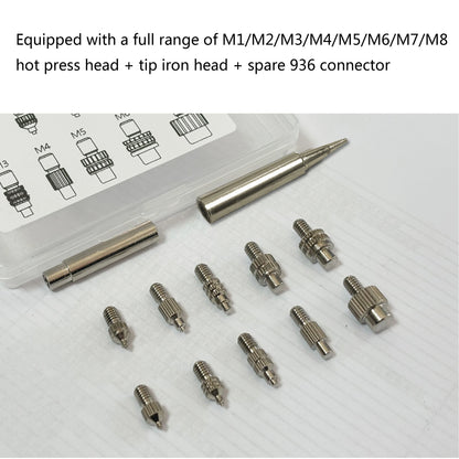 Stealth Heat Set Insert Press Kit - M1-M8 Threaded Nut Insertion Tool for 3D Printing Parts