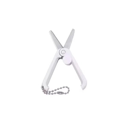 Mini Telescopic Keychain Scissors - Portable Folding Paper Cutting Tool & DIY Craft Stationery Accessory