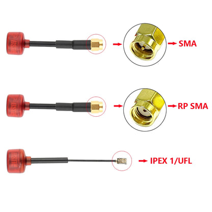 RUSHFPV Cherry 2 II 5.8G FPV Antenna – LHCP/RHCP SMA UFL IPEX MMCX for Freestyle Analog & Digital Drone DIY Parts