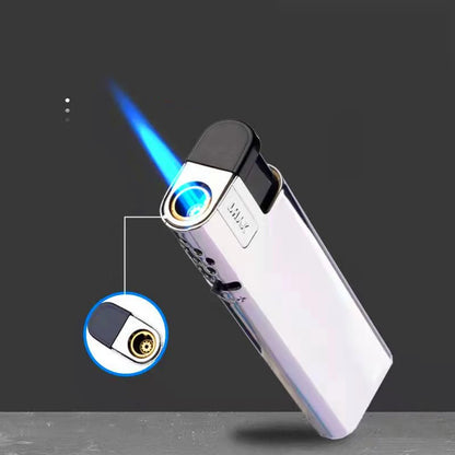 Outdoor Windproof Blue Flame Lighter – Direct Injection Cigarette Lighter for Camping & Smoking Tools (1/50 Pack)