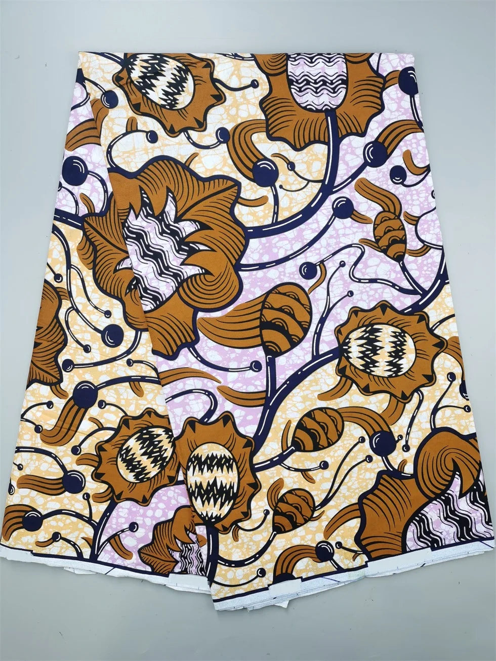 New Nigerian African Wax Fabric - 100% Cotton Real Wax Ankara Print High Quality Original Pagne Material