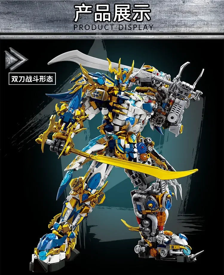 Mech WUKONG Monkey King Building Block Toy Set – ZHAOYUN Robot Hero DIY Bricks for Kids & Boys Gifts