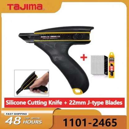TAJIMA LB62H Silicone Rubber Cutting Knife - 22mm J-Blade Self-Locking Conveyor Belt Cutter