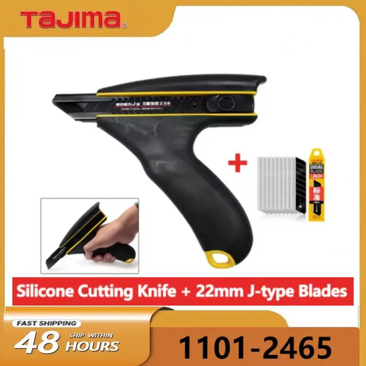 TAJIMA LB62H Silicone Rubber Cutting Knife - 22mm J-Blade Self-Locking Conveyor Belt Cutter