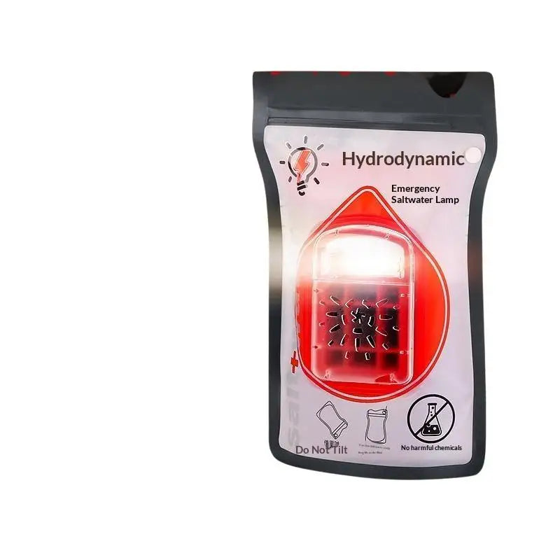 Portable Salt Water Emergency Lamp - 120-Hour Battery-Free Light for Camping, Hiking & Outdoor Survival