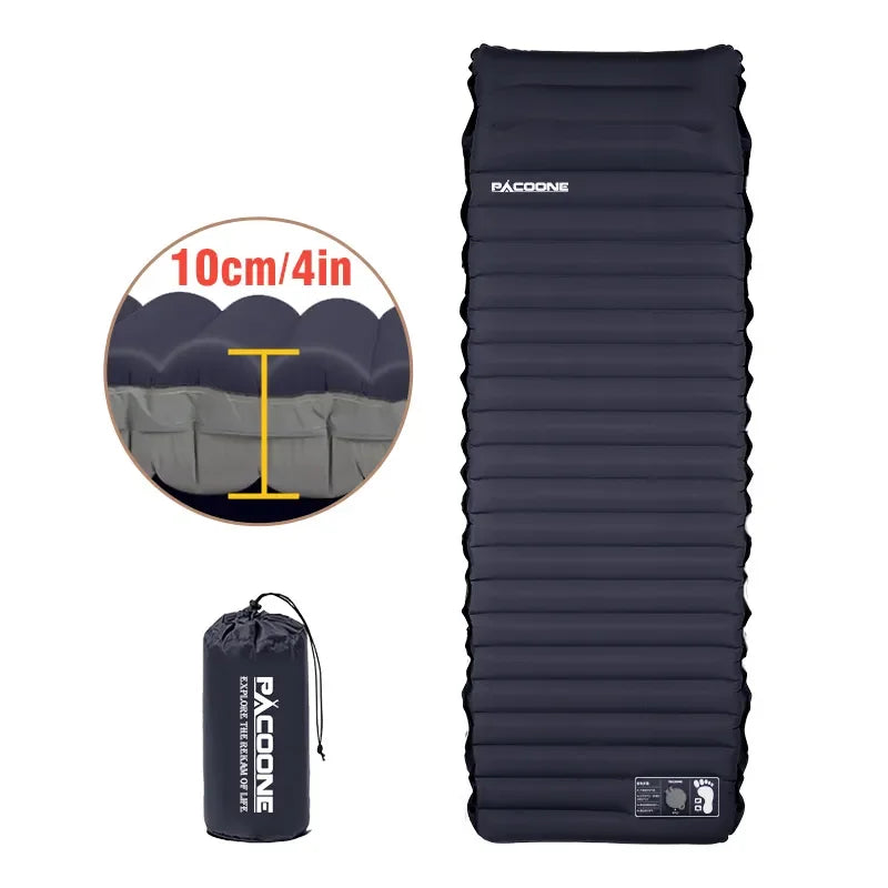Thick Ultralight Self-Inflating Camping Mattress - Outdoor Air Mattress with Built-In Pump for Travel, Hiking, Fishing