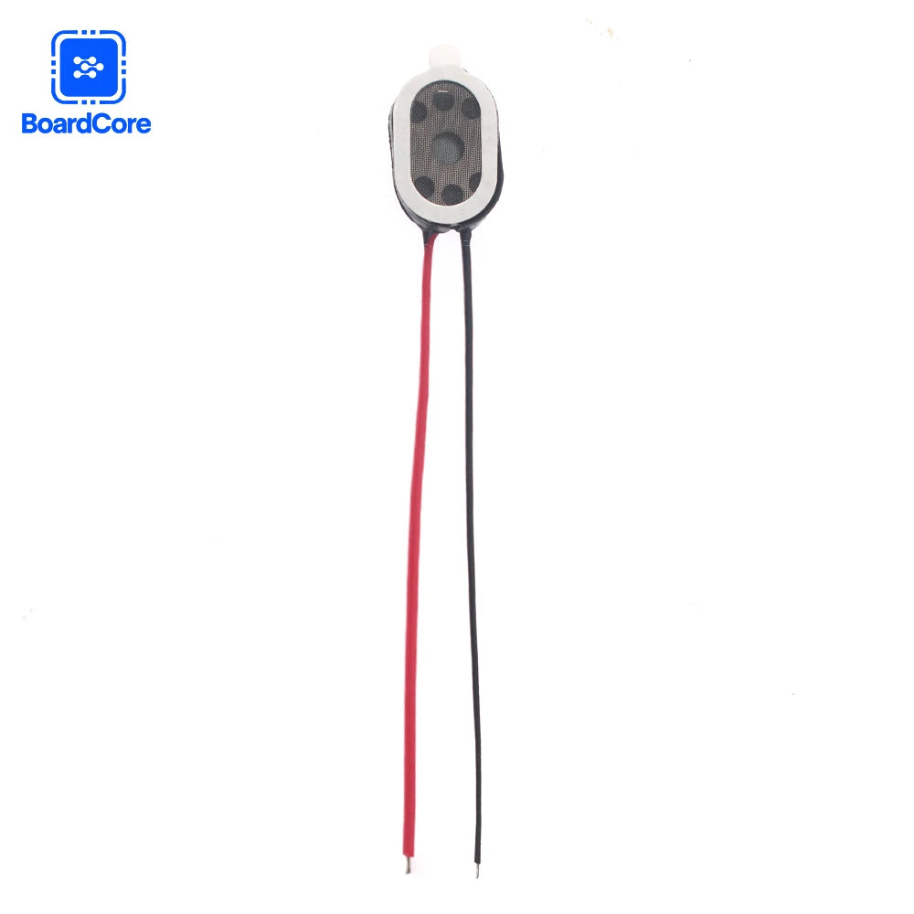 5-Piece Mini Speaker Set - 1W 8Ω Oval Loudspeakers with Wire for Arduino, 15×10mm & 24×15mm Sizes