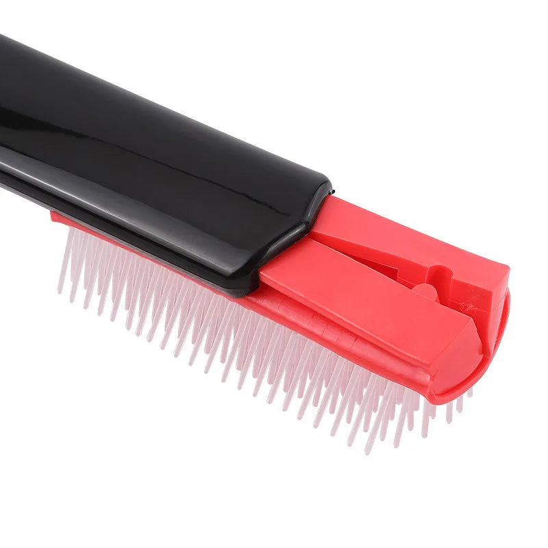 Effortless Detangling: 9-Row Denman Detangling Hair Brush - Scalp Massager Straight Wet Comb for Women, Men, and Salon Use - Perfect for Curly Hair