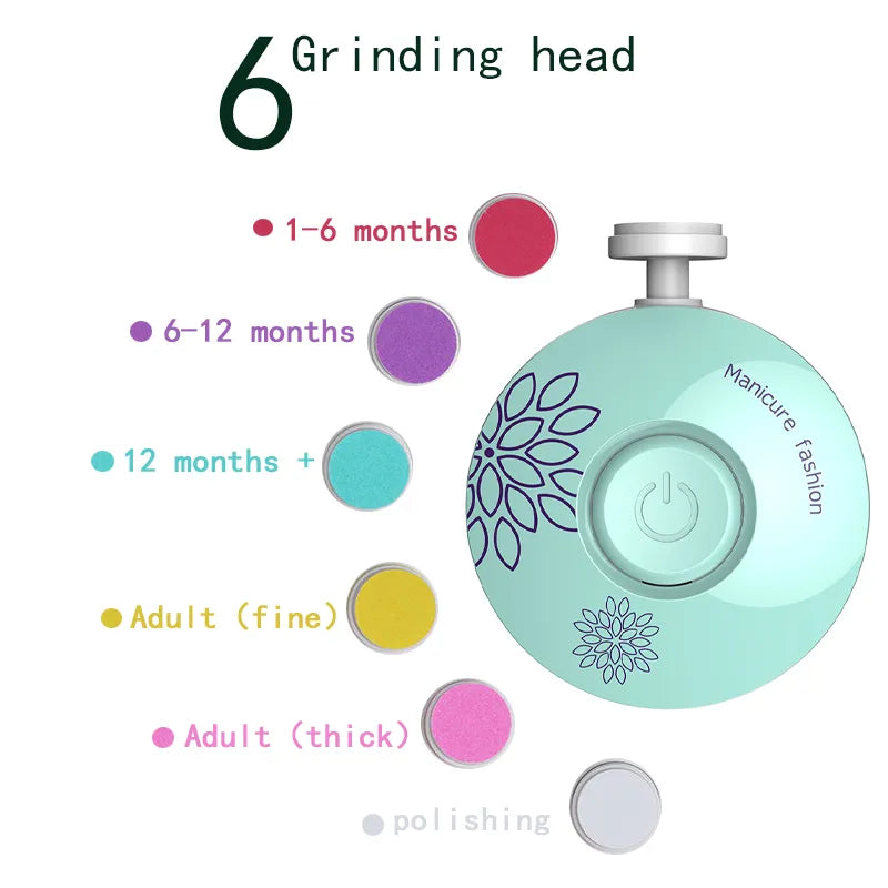 Electric Baby Nail Trimmer - Infant Nail Polisher Tool, Manicure Scissors, Hygiene Kit, Nail Clipper Cutter for Newborns