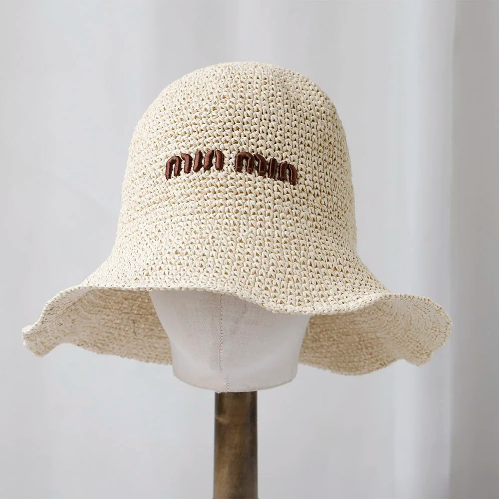 Women’s Wide Brim Sun Hat – Foldable Straw Beach Hat for Summer | UV Protection Large Brim Chapeau Femme Outdoor Sun Cap