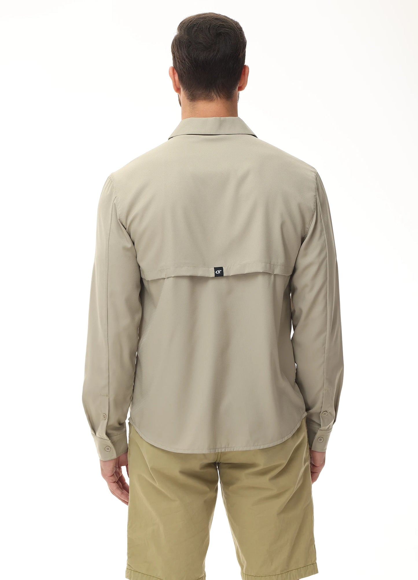 Men's UPF 50+ Fishing Shirt – Lightweight Long Sleeve Sun Protection Shirt with Breathable Mesh Back