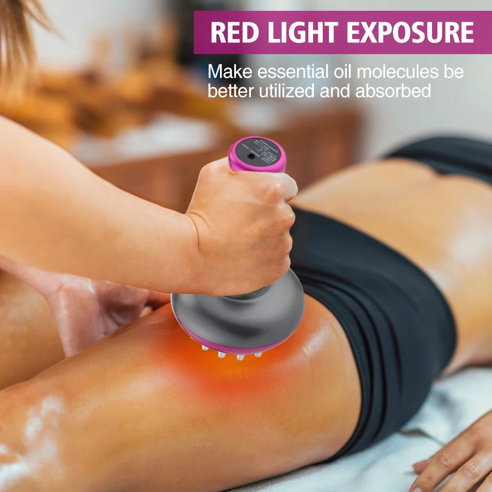 Rechargeable Gua Sha Massager – Body Shaping & Heating Scraping Brush for Lymphatic Detox, Meridian Dredging & Fat Burning