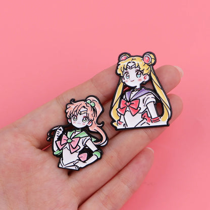 Cartoon Anime Enamel Brooch Pins – Kawaii Metal Badge Jewelry for Clothing & Backpack Gifts