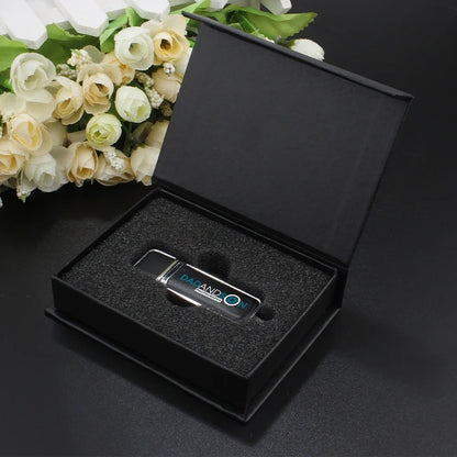 Leather USB 3.0 Flash Drive - Free Logo, 4GB-128GB High-Speed Memory Stick, Wedding Gift