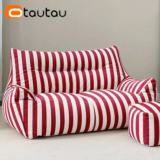 OTAUTAU 2-Seat Outdoor Bean Bag Sofa Cover - Waterproof Garden, Camping & Pool Lounger