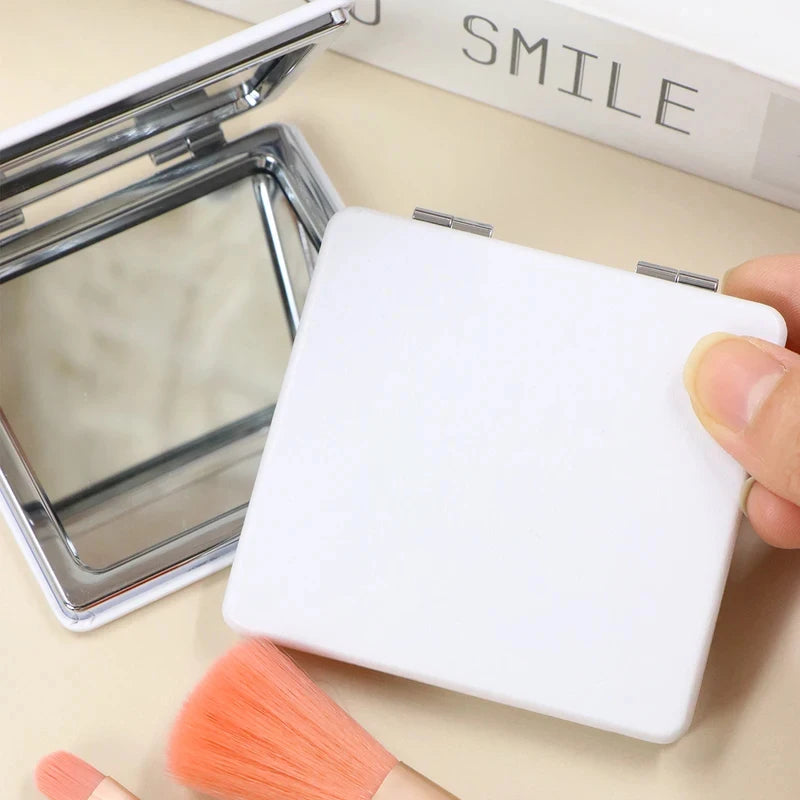 Stainless Steel Folding Pocket Mirror - Small Exquisite Makeup Mirror, Anniversary, Valentine’s Day & Mom Gift