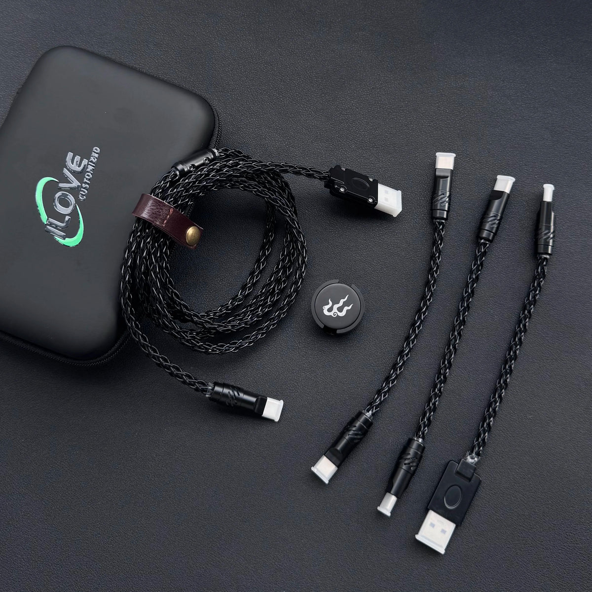 8K Gaming Keyboard USB-C Cable – Single-Crystal Copper Magnetic LED Cable for Esports Hubs and HMLAB Hubs