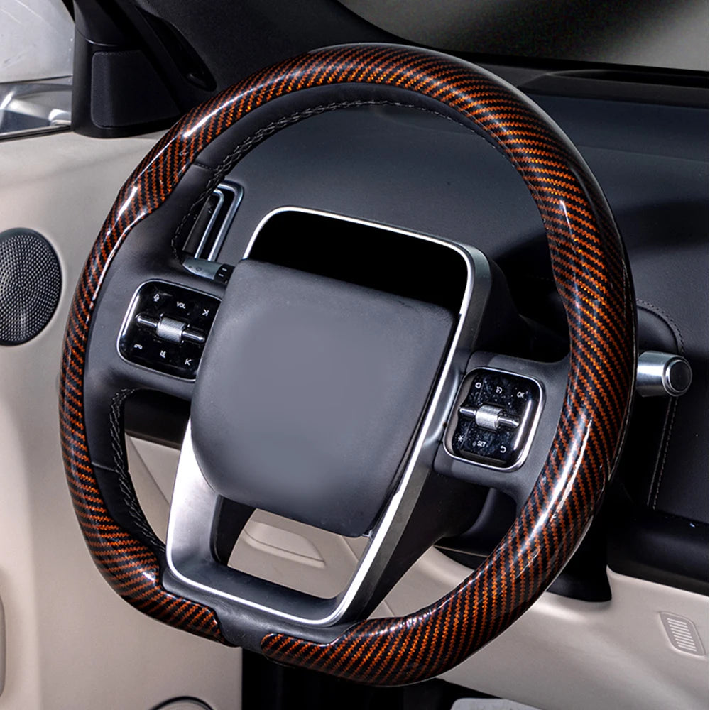 Universal 36-38cm Car Steering Wheel Cover — Non-Slip, Breathable, Fits Round & D-Shaped Wheels