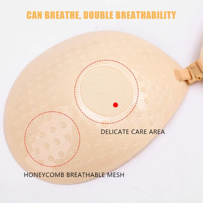 Black Strapless Push-Up Bra Cups – Reusable Invisible Nipple Covers & Chest Pads for Women Summer Dresses