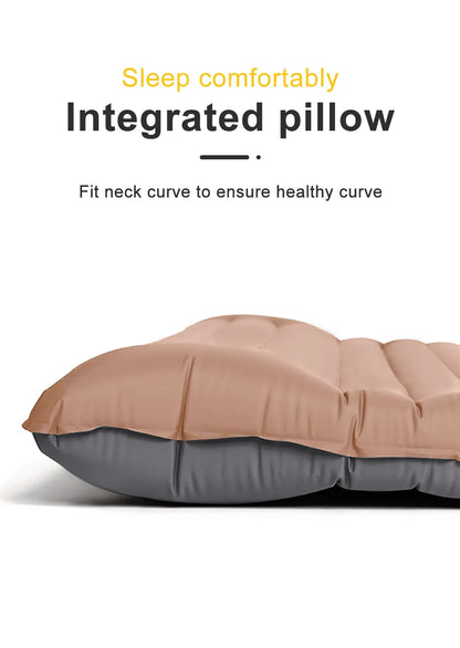 Ultralight Self-Inflating Air Mattress - Thick Splicing Sleeping Pad for Beach, Picnic, and Camping Tent