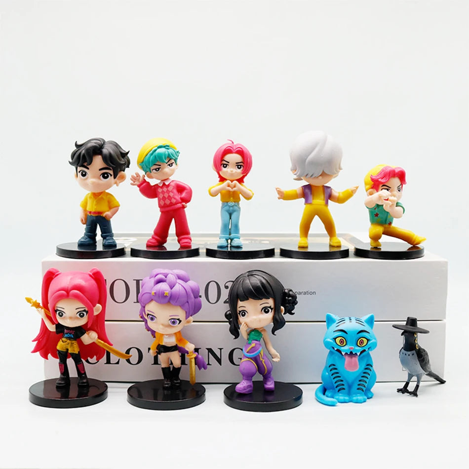 10pcs Witch Huntress Squad Anime Figures – Q Version Collectible Figurines for Fans, Christmas Gift