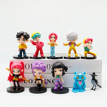 10pcs Witch Huntress Squad Anime Figures – Q Version Collectible Figurines for Fans, Christmas Gift