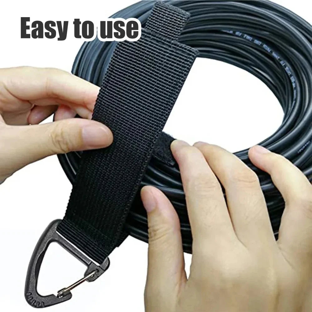 Cord Organizer Holder with Triangle Buckle - Wire Manager Power Cord Management Nylon Heavy Cord Storage Straps for Cables
