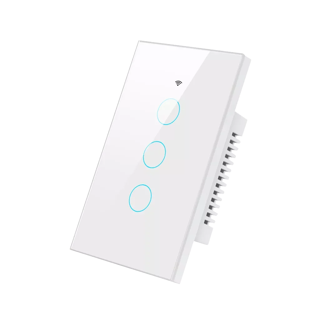 Tuya Smart WiFi Bluetooth Wall Touch Light Switch No Neutral Wire Required US 1-4 Gang Alexa Google Home Compatible Switch