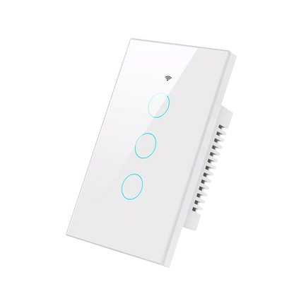 Tuya Smart WiFi Bluetooth Wall Touch Light Switch No Neutral Wire Required US 1-4 Gang Alexa Google Home Compatible Switch