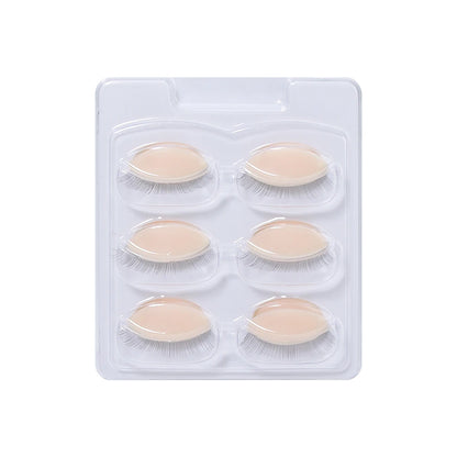 GLAMLASH Mini Lash Practice Head – Flat Model for Eyelash Extension Training with Removable Replacement Eyelids