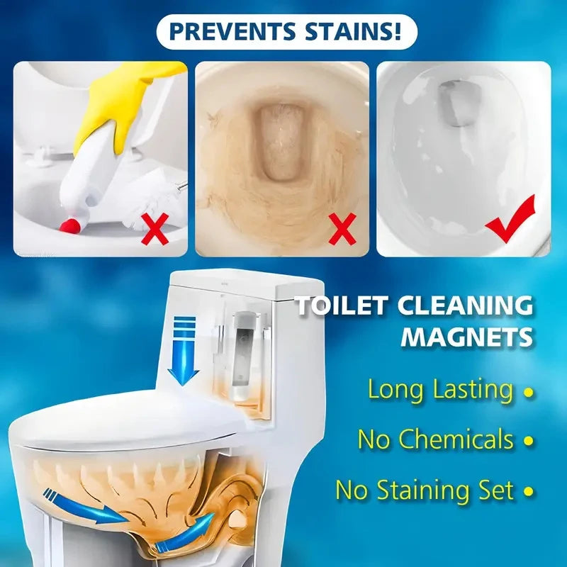 Magnetic Toilet Bowl Cleaner – Long-Lasting Bathroom Cleaning Magnets for Toilet
