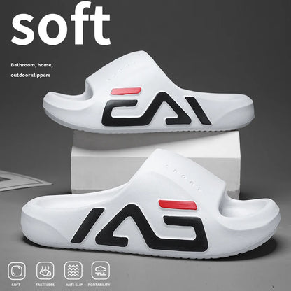 Men’s Extra-Thick Sole Casual Slippers – Soft Air Cushion EVA Sandals, Fashion Flip Flops for Outdoor & Beach Summer Wear