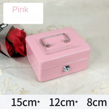 Security Cash & Key Safe Box — Steel Lockable Money, Coin, and Jewelry Storage for Home and Shop