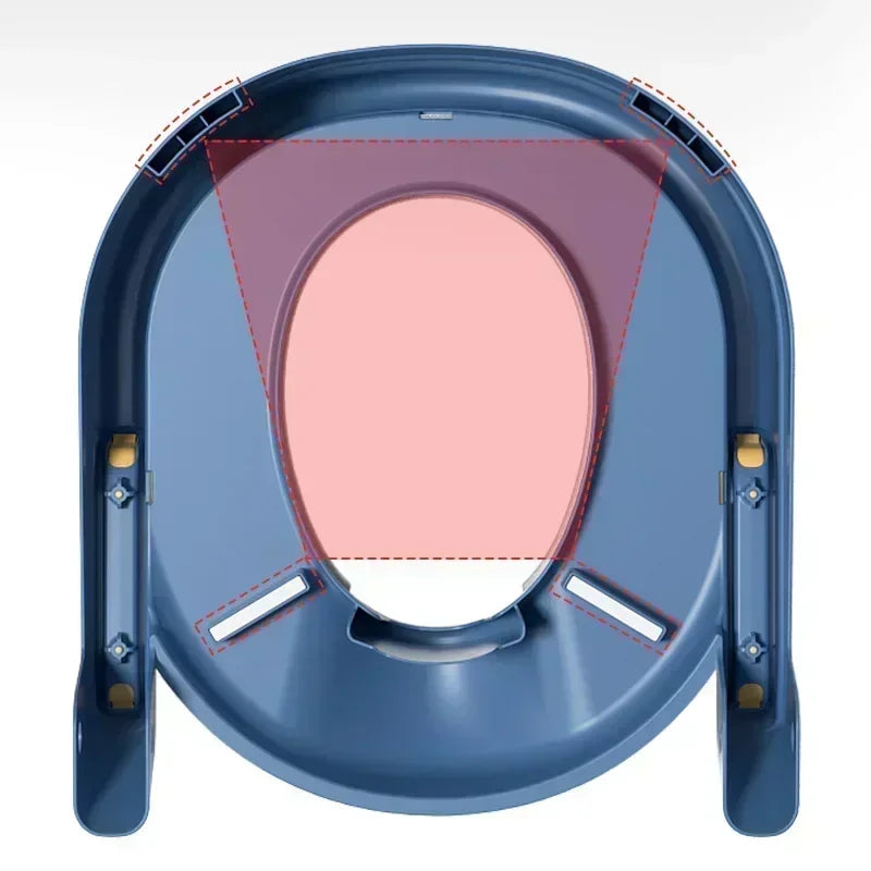 Children's Toilet Seat & Step Stool – Folding Toilet Ring with Stairway for Boys & Girls