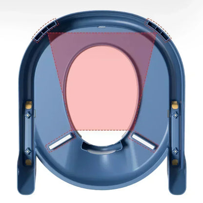 Children's Toilet Seat & Step Stool – Folding Toilet Ring with Stairway for Boys & Girls
