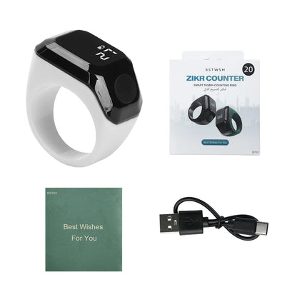 Digital Ring Counter - Bluetooth App Control OLED Display Rechargeable Prayer Counter
