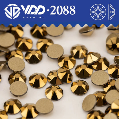 VDD AAAAA Crystal Flatback Rhinestones - SS16-SS30 16-Cut Gems for DIY Crafts & Nail Art Decoration