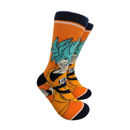 Men’s Anime Dragon Ball Socks - Harajuku Hip Hop Cosplay Fashion Funny Crew Socks